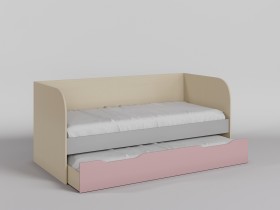 Диван-кровать Грэйси (Розовый/Серый/корпус Клен) в Самаре - samara.katalogmebeli.com | фото