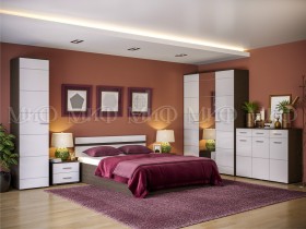 Спальня Нэнси (Венге/Белый глянец) в Самаре - samara.katalogmebeli.com | фото