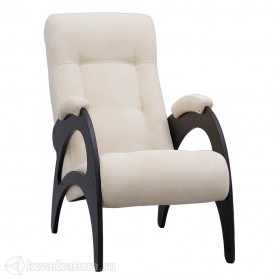 Кресло для отдыха Неаполь Модель 9 без лозы (Венге-эмаль/Ткань Ваниль Verona Vanilla) в Самаре - samara.katalogmebeli.com | фото