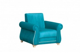 Кресло для отдыха "Порто" (велюр киви бирюза / микровельвет крем) в Самаре - samara.katalogmebeli.com | фото