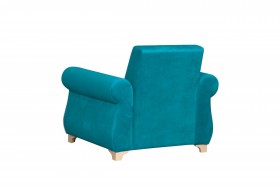 Кресло для отдыха "Порто" (велюр киви бирюза / микровельвет крем) в Самаре - samara.katalogmebeli.com | фото 4