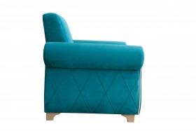 Кресло для отдыха "Порто" (велюр киви бирюза / микровельвет крем) в Самаре - samara.katalogmebeli.com | фото 6