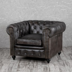 Кресло кожаное Лофт Честер (акация) в Самаре - samara.katalogmebeli.com | фото