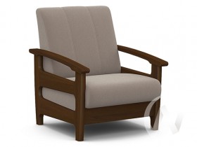 Кресло для отдыха Омега (орех лак/CATANIA COCOA) в Самаре - samara.katalogmebeli.com | фото 1