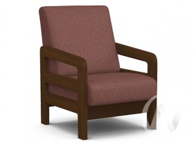 Кресло отдыха Вега-34 (орех лак/UNO BERRY) в Самаре - samara.katalogmebeli.com | фото