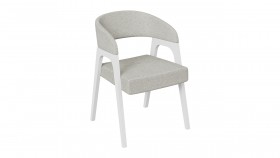 Кресло «Техас 1» (Белый матовый/Шенилл Estetica Moonstone №221) в Самаре - samara.katalogmebeli.com | фото