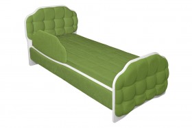 Кровать 190 Атлет Lux 76 Зелёный (мягкий бортик) в Самаре - samara.katalogmebeli.com | фото