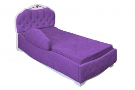 Кровать 190 Гармония Lux 32 Фиолетовый (мягкий бортик) в Самаре - samara.katalogmebeli.com | фото