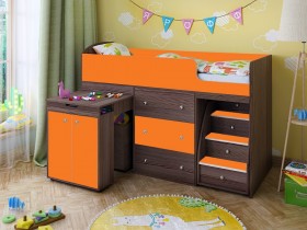 Кровать-чердак Малыш 1600 Бодего/Оранжевый в Самаре - samara.katalogmebeli.com | фото