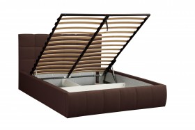 Кровать "Диана" ш. 1600 (Н=1010мм) (жаккард шоколад) в Самаре - samara.katalogmebeli.com | фото