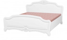 Кровать двойная 1400х2000 (комплект) Лотос (Белый/Белый Глянец) в Самаре - samara.katalogmebeli.com | фото