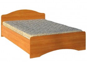 Кровать двойная 1600-1 без матраса (круглые спинки) Вишня Оксфорд в Самаре - samara.katalogmebeli.com | фото