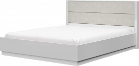 Кровать двойная 1600х2000 Вива (Белый/Белый глянец/Платина) в Самаре - samara.katalogmebeli.com | фото
