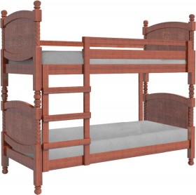 Кровать двухъярусная Валерия из массива сосны 800*1890 Орех в Самаре - samara.katalogmebeli.com | фото