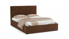 Кровать Гамма ш. 1400 (без основания для хранения) (велюр тенерифе шоколад) в Самаре - samara.katalogmebeli.com | фото