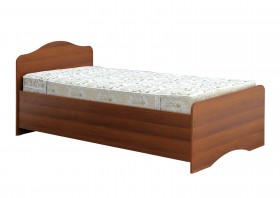 Кровать одинарная 900-1 без матраса (круглые спинки) Орех Таволато в Самаре - samara.katalogmebeli.com | фото