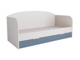 Кровать с ящиками ДКД 2000.1 Лавис (Белый софт/Лазурь софт/корпус Белый) в Самаре - samara.katalogmebeli.com | фото