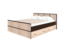 Кровать Сакура с настилом и ящиками 1,4 (Венге/Лоредо) в Самаре - samara.katalogmebeli.com | фото
