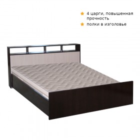 Кровать ТРОЯ 1800 Венге-Дуб бел. в Самаре - samara.katalogmebeli.com | фото