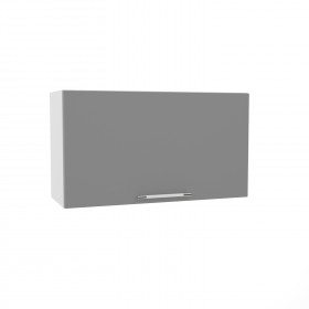 Квадро ВПГ 800 шкаф верхний горизонтальный высокий (Ваниль кожа/корпус Серый) в Самаре - samara.katalogmebeli.com | фото