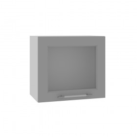 Квадро ВПГС 500 шкаф верхний горизонтальный со стеклом высокий (Железо/корпус Серый) в Самаре - samara.katalogmebeli.com | фото
