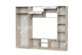 Мебель для гостиной МГС 3 Исполнение 1 Дуб Сонома / Белый в Самаре - samara.katalogmebeli.com | фото 3