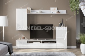 Мебель для гостиной МГС 4 (Белый/Белый глянец) в Самаре - samara.katalogmebeli.com | фото 1