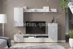 Мебель для гостиной МГС 4 (Белый/Цемент светлый) в Самаре - samara.katalogmebeli.com | фото 1
