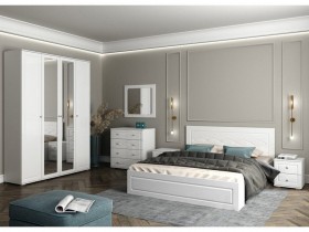 Модульная спальня Барселона (Белый/Белый глянец) в Самаре - samara.katalogmebeli.com | фото