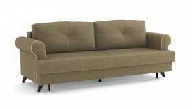 Оливер / диван - кровать 3-х местн. (еврокнижка) (велюр велутто коричневый 23 в Самаре - samara.katalogmebeli.com | фото