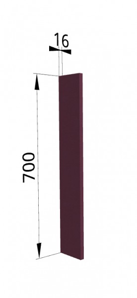 Панель торцевая ПТ 400 Квадро (для шкафа торцевого верхнего) Виноград в Самаре - samara.katalogmebeli.com | фото