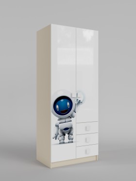 Шкаф 2-х створчатый с ящиками Санни (Белый/корпус Клен) в Самаре - samara.katalogmebeli.com | фото
