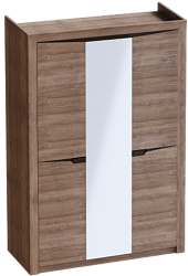 Шкаф трехдверный Соренто Дуб стирлинг/Кофе структурный матовый в Самаре - samara.katalogmebeli.com | фото