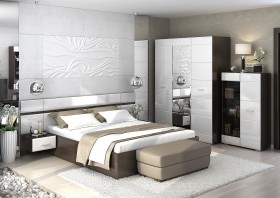 Спальня Вегас (Венге/Белый глянец) в Самаре - samara.katalogmebeli.com | фото