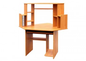 Угловой компьютерный стол (Вишня Оксфорд) в Самаре - samara.katalogmebeli.com | фото
