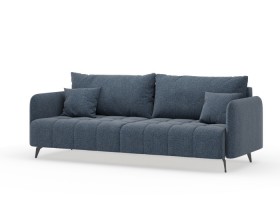 Валериан диван трёхместный прямой Синий, ткань RICO FLEX 101 в Самаре - samara.katalogmebeli.com | фото